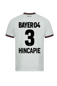 Bayer Leverkusen Piero Hincapie #3 Jalkapallovaatteet Vieraspaita 2023-24 Lyhythihainen